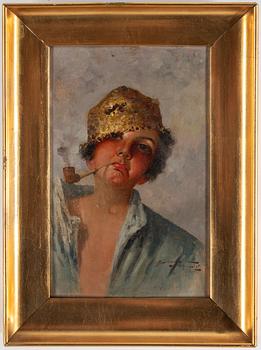 DOMENICO FORLENZA, oil on panel (4), signed.