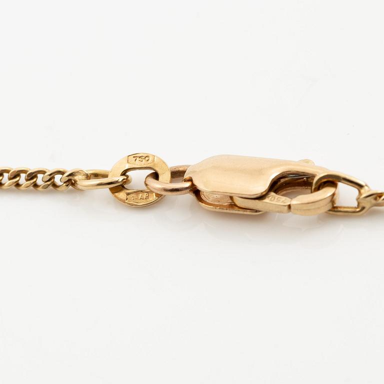 Collier guld med infattat mexikanskt guldmynt.
