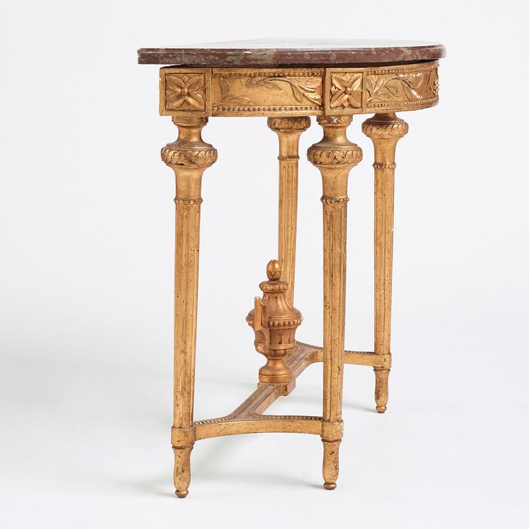 A Gustavian late 18th century console table.