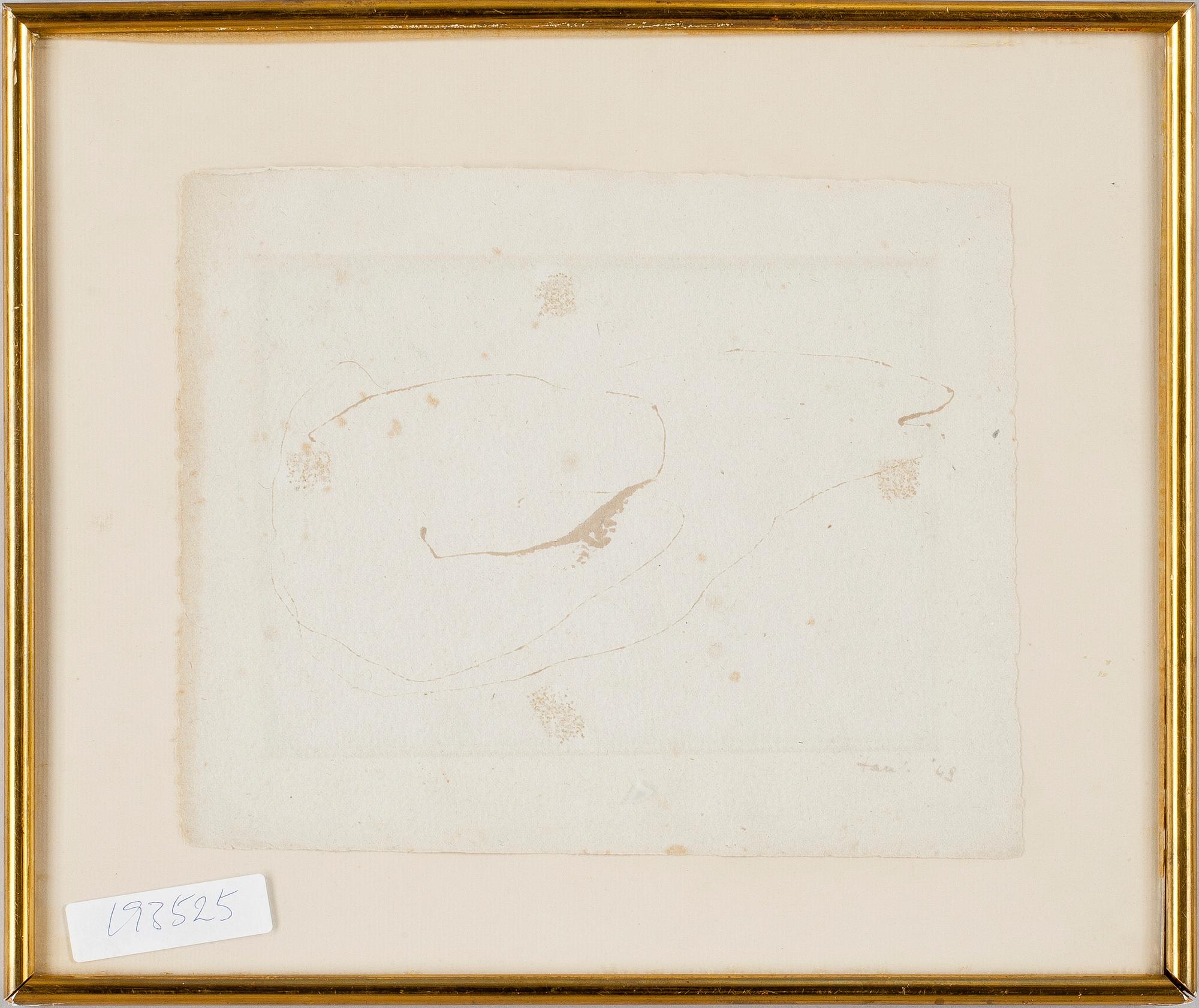 JEAN FAUTRIER, tusch, sign och dat -63.