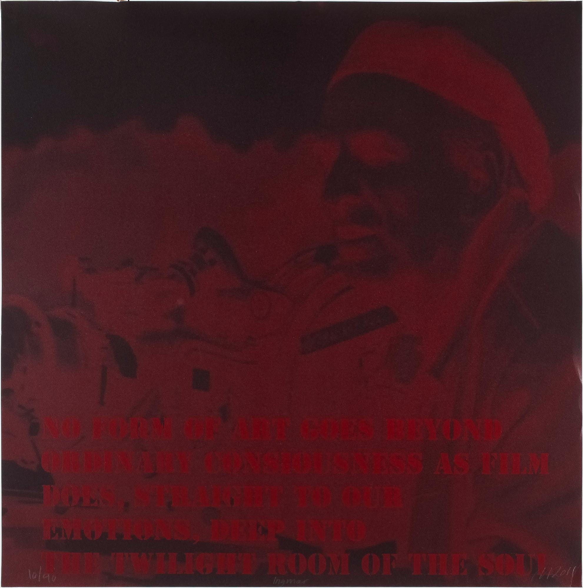 UNNI ASKELAND, serigrafi, 2011, "Ingmar Bergman", signerad och numrerad 10/90.