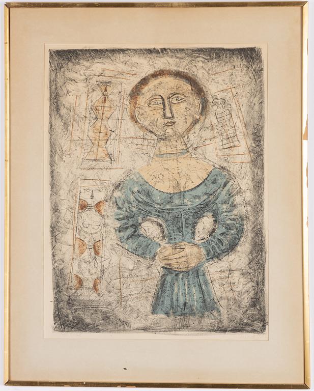 Massimo Campigli, "Femme en bleu".