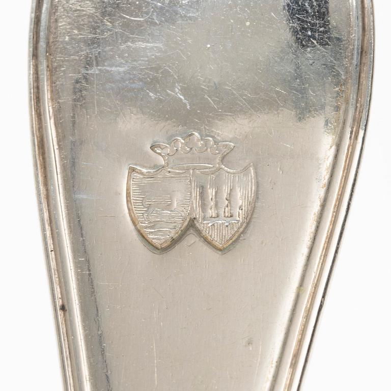 Johan Petter Grönvall, Matskedar, 6 st samt såssked, Stockholm 1826-1827.