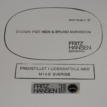 PIET HEIN och BRUNO MATHSSON, "Superellips", soffbord, Fritz Hansen, Danmark, 1988.