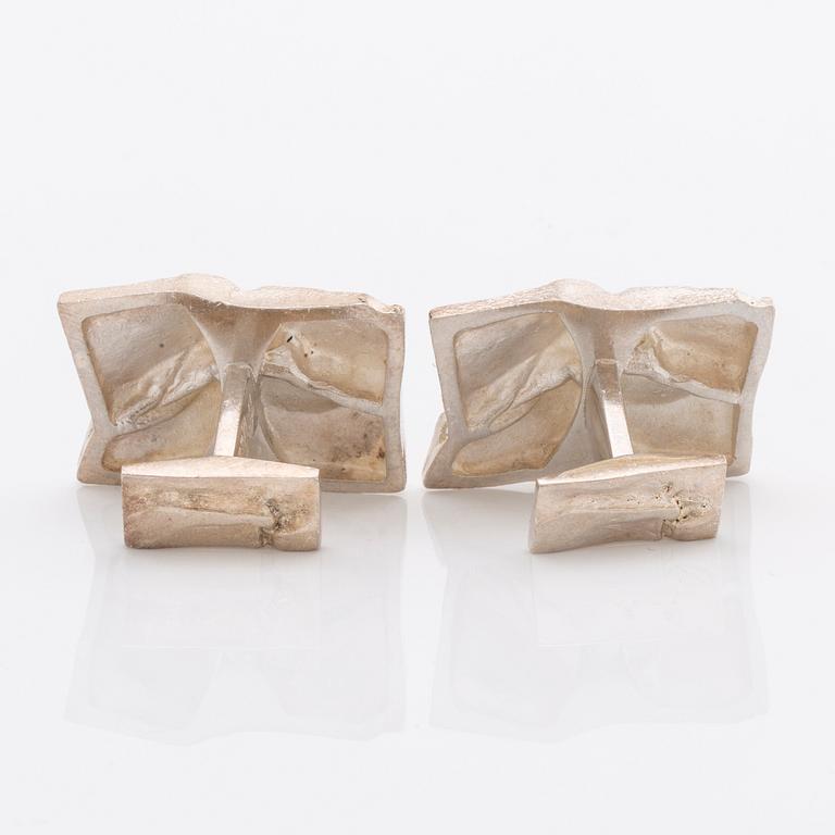 LAPPONIA BJÖRN WECKSTRÖM, 1 pair cufflinks, sterling silver approx 3 x 2 cm, Finland 1969.