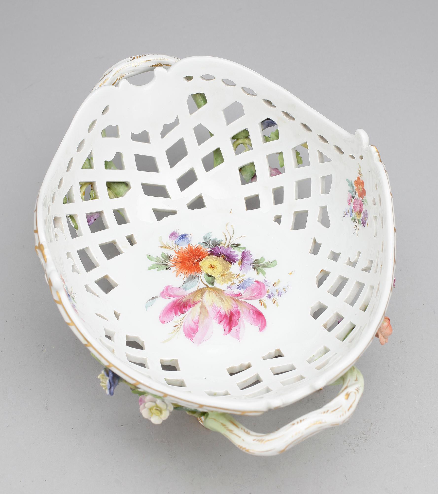 GALLERSKÅL, porslin, Meissen, 1800-talets senare hälft.