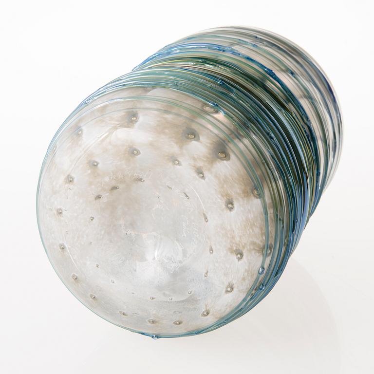 TIINA NORDSTRÖM, a 'Silver cycle' art glass signed Tiina Nordström Iittala-Nuutajärvi 1994.