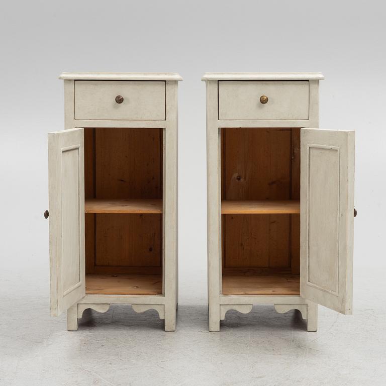 Bedside tables, a pair, 20th century.