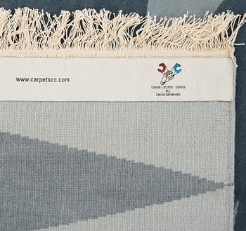 Cecilia Setterdahl, Matta, "Itinerary Blue", 3/10, handknuten, ca 243,5 x 171,5 cm, Carpets CC Dubai.