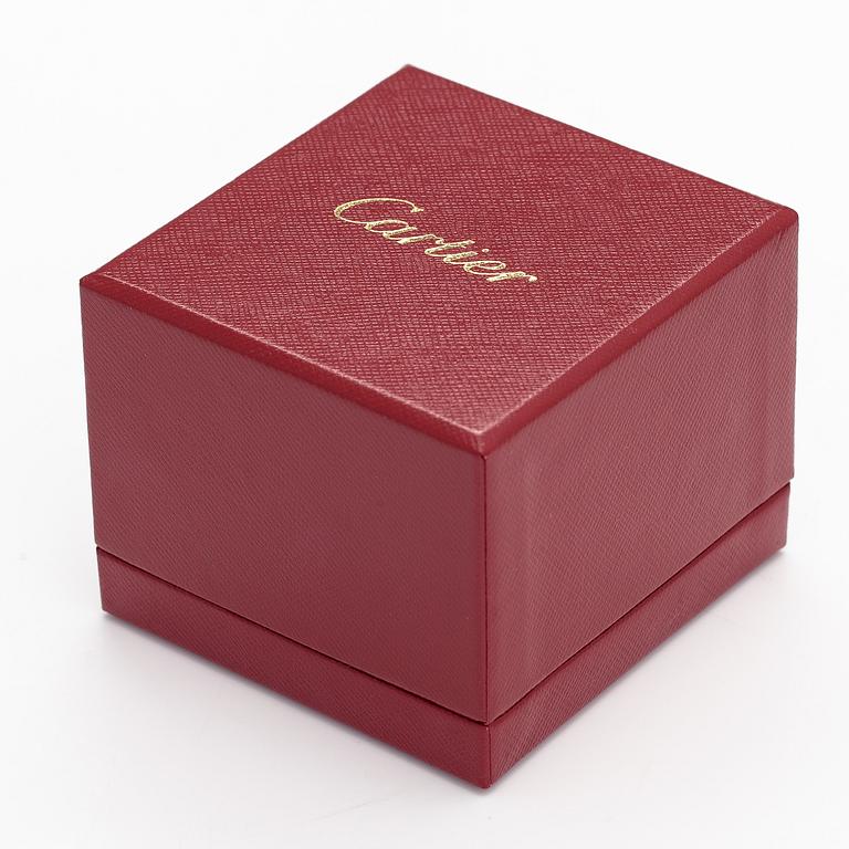 Cartier, A platinum ring with a diamond xa. 0.41 ct. Marked Cartier DZJ421. GIA certificate.