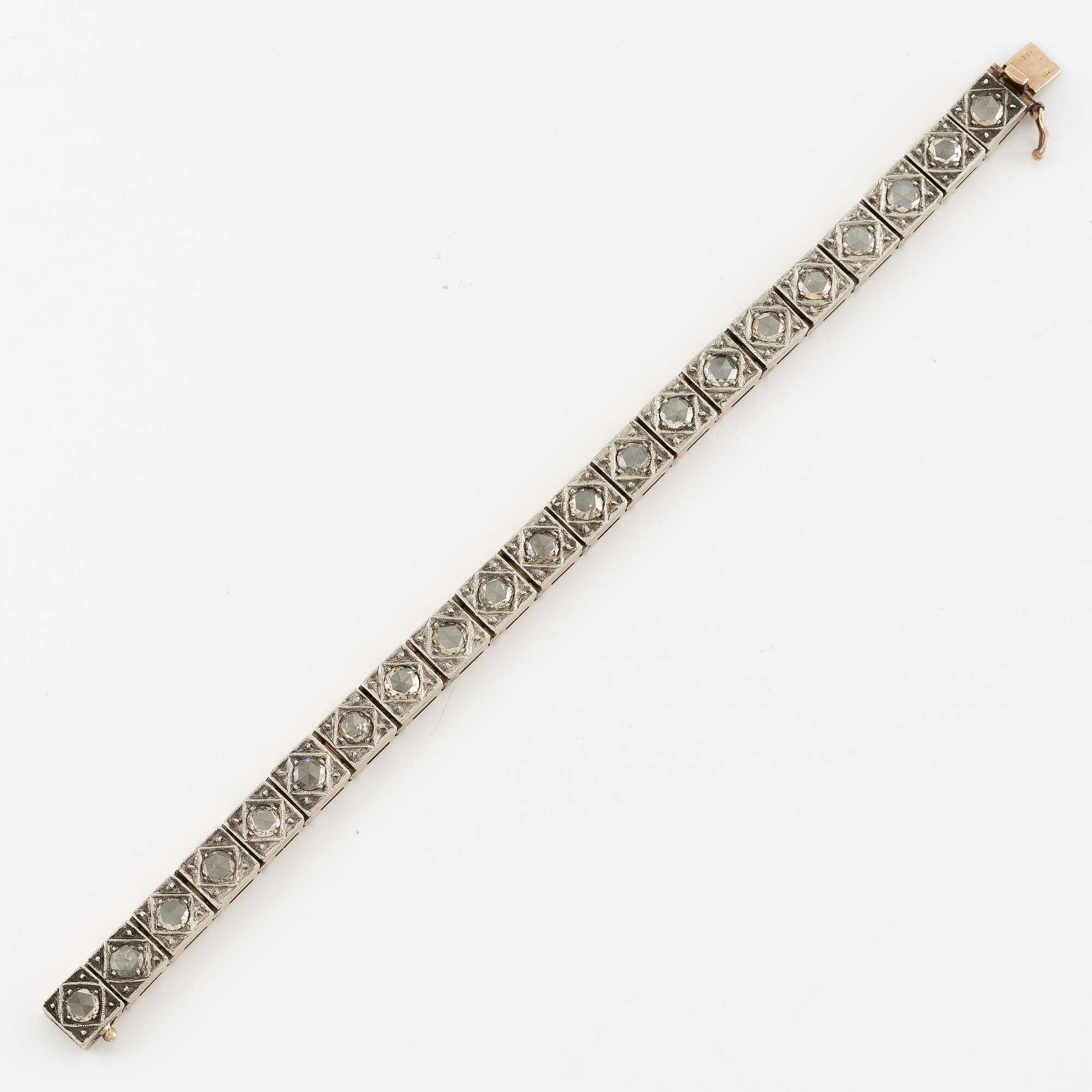 Armband med rosenslipade diamanter.