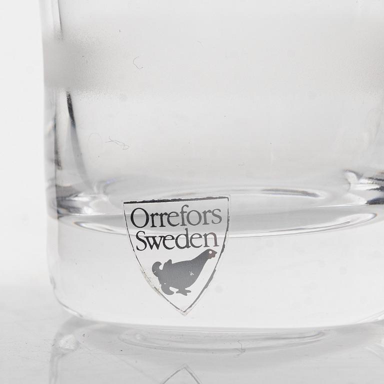 Ingegerd Råman, champagneglas, 10 st, "Slowfox", Orrefors, 1900-talets senare del.