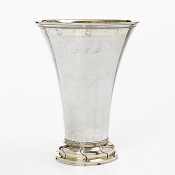 A Swedish parcel-gilt silver beaker, mark of Carl Petter Modin, Sundsvall 1795.