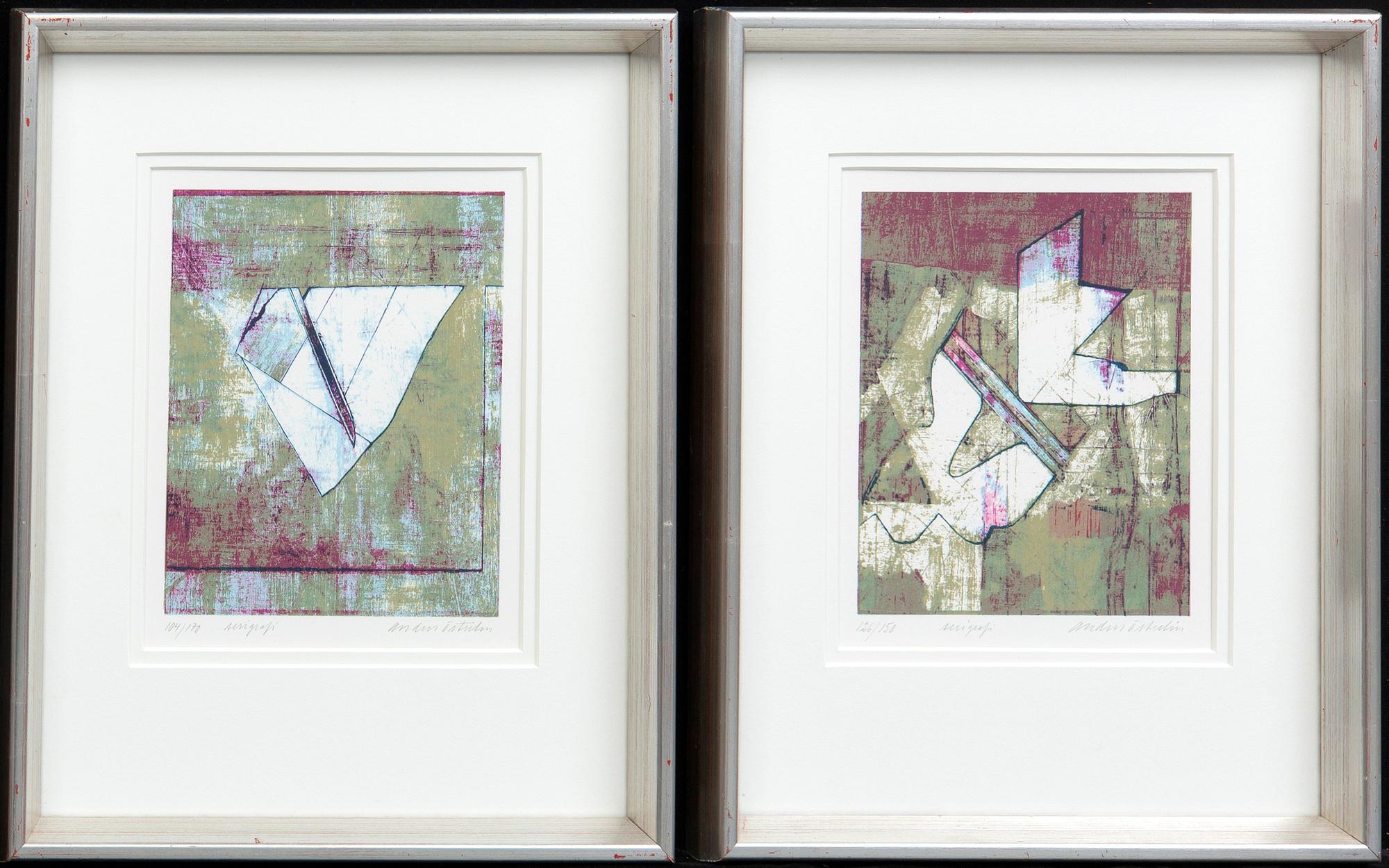 Anders Österlin, 2 st färgserigrafier, signerad och numrerade 126/150 resp 104/170.