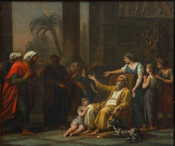 OKÄND KONSTNÄR, olja på pannå. Fransk skola, 17/1800-tal.