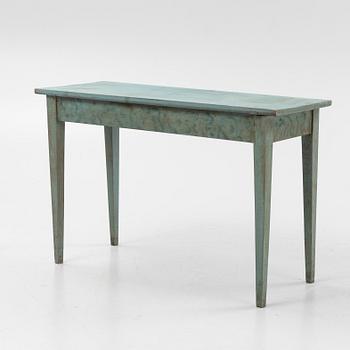 A faux marble-painted table, 19th century.