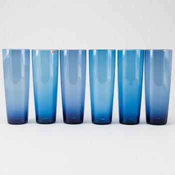 TAPIO WIRKKALA, a set of 12 glasses model 2204 by Iittala in the 1960's.