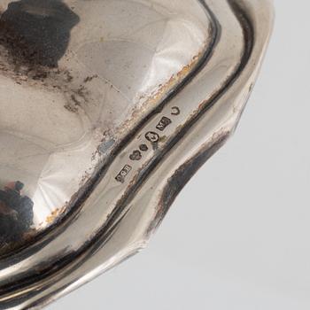 Candlesticks, a pair, silver, CG Hallberg, Stockholm, 1938.