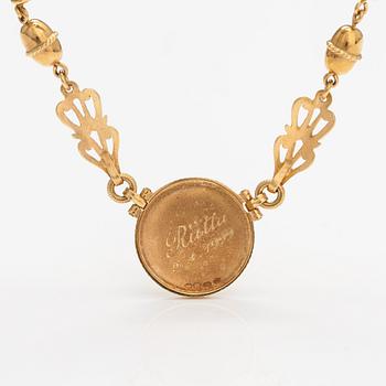 Kaulakoru "Aurinkoleijona", 18K kultaa. Kalevala koru, Helsinki 1998.