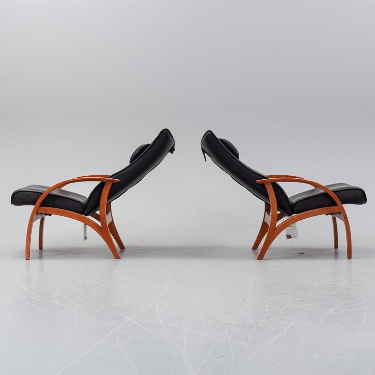 A pair of 'Delta Adventure' leather eay chairs, Brunstad AS, Norway.