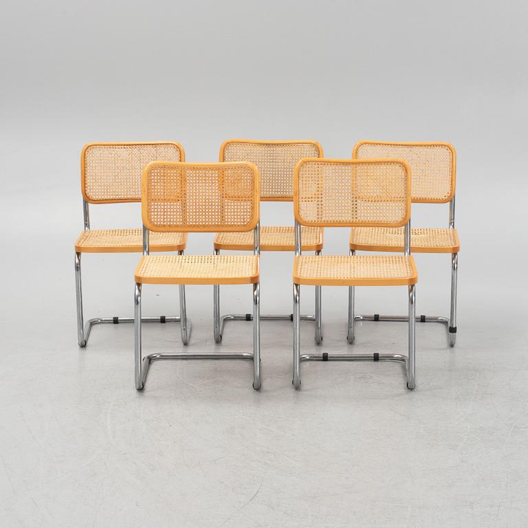 A set of five chairs, Italy, second half of the 20th Century.