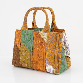 Prada, a embroidered silk 'Broccato patch' bag.