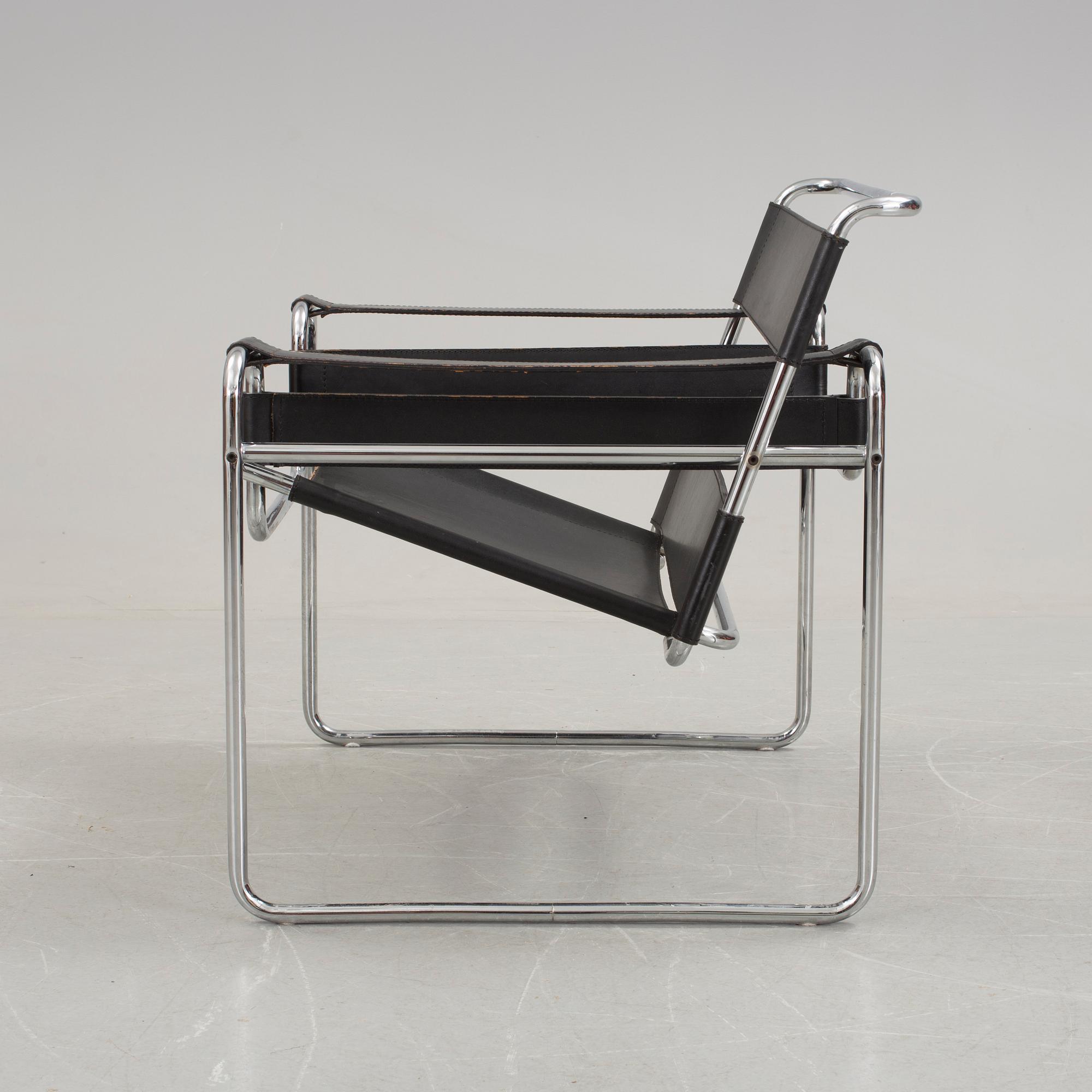 A "Wassily" chair by Marcel Breuer, Gavina, 1970s.