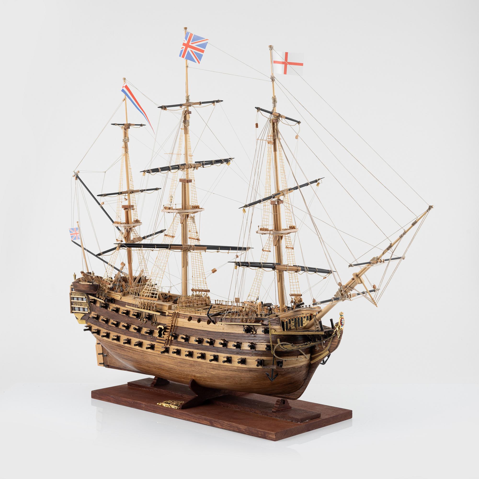 Model ship, the battleship 'Victory', 2010.