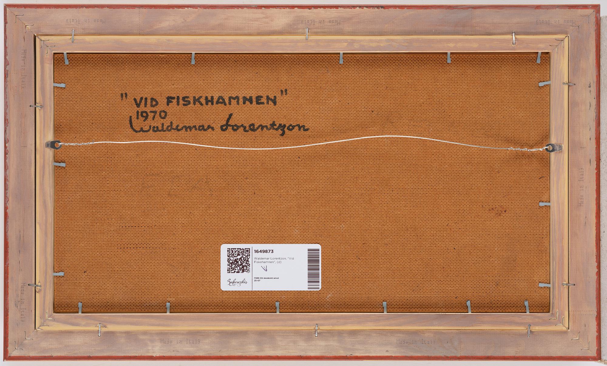 Waldemar Lorentzon, "Vid Fiskehamnen",.