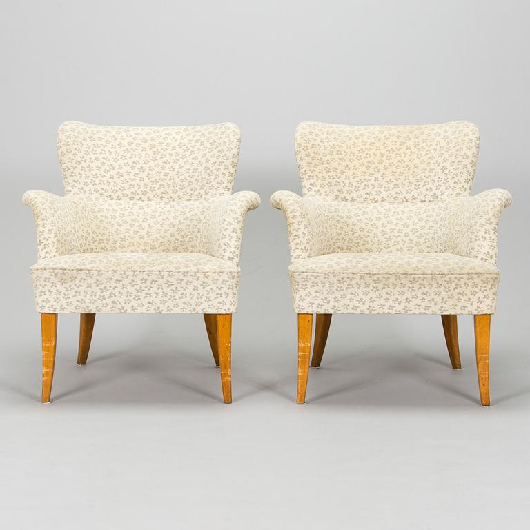 Gunnel Nyman, a pair of late 1930's armchairs for Oy Boman Ab.