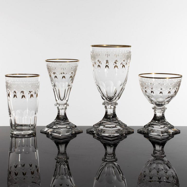 A lot of 46 "Odelberg Junior" glasses from Kosta.