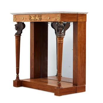 1201. A French Empire console table.