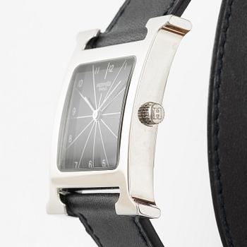Hermès, Paris, Heure H, armbandsur, 26 x 26 (35) mm.