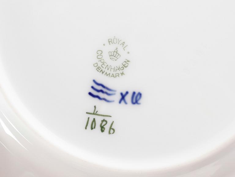 SERVISDELAR, 16 delar, porslin, Royal Copenhagen.