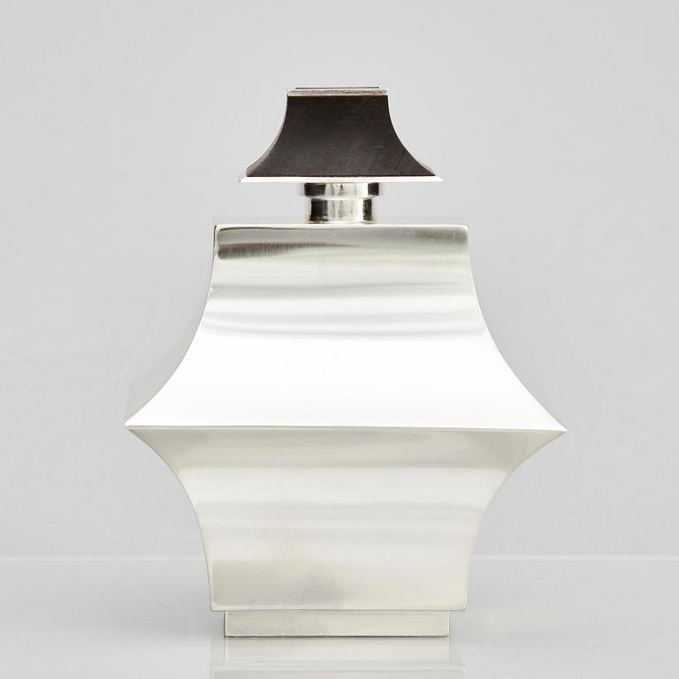 Rolf Lindståhl, a sterling silver bottle with lid, Stockholm 1988.