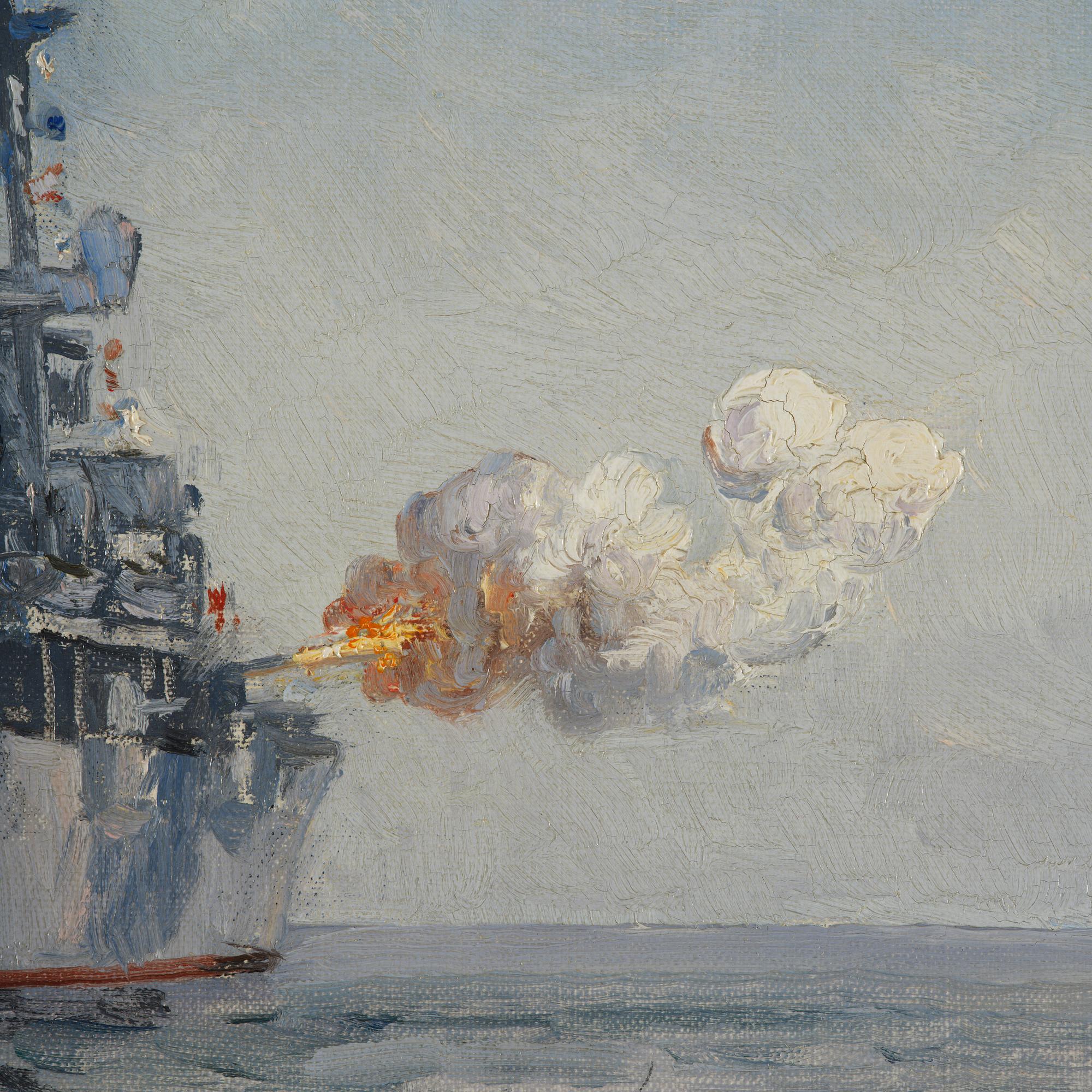 Christian Benjamin Olsen, Artillery Ship "Nils Juel" Salutes to Iceland.