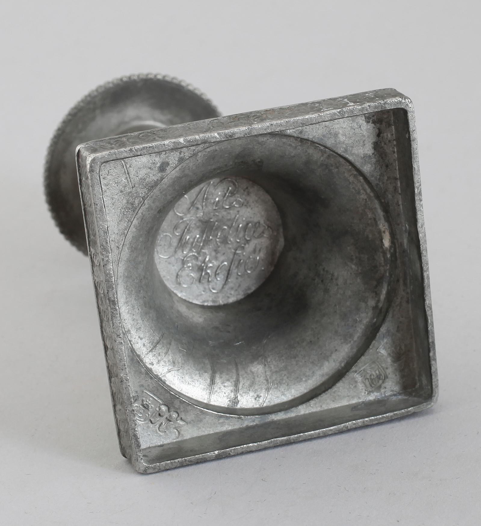 LJUSSTAKE, tenn, Nils Justelius, Ekesiö 1828.