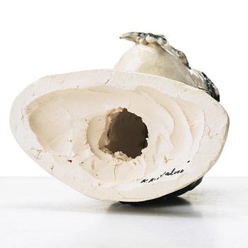 KLARA KRISTALOVA, a glazed stoneware sculpture, signed and dated -04.
