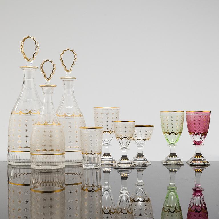 A 20th century 140 pcs 'Oderberg' glass service by Kosta.