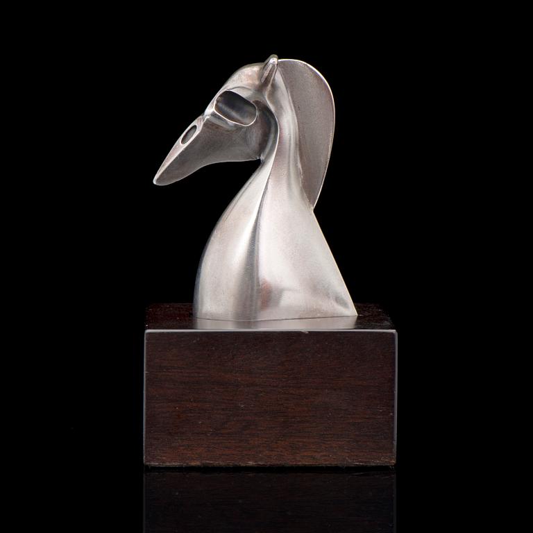 A ZOLTAN POPOVITS CHESS FIGURE, silver. Lapponia 1977.