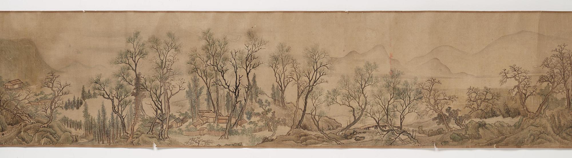 Yun Shouping (Nantian), attributed to, A Chinese scroll painting, attributed to Yun Shouping,  惲壽平; 1633 – 1690).