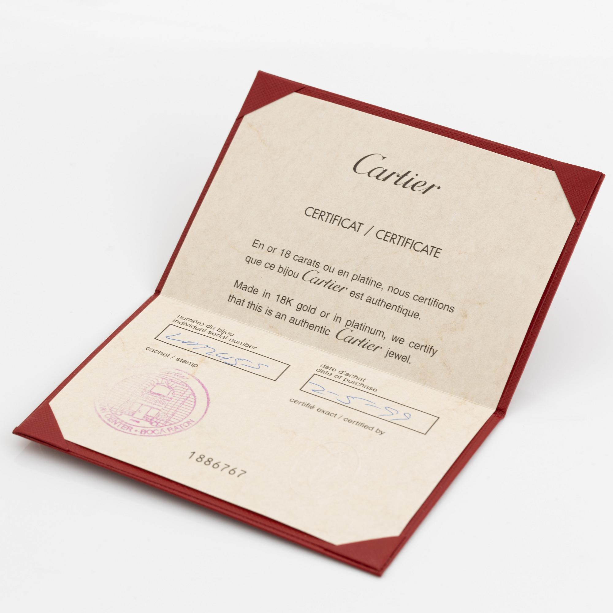 Cartier, ring, "Trinity", 18K tri-coloured gold.