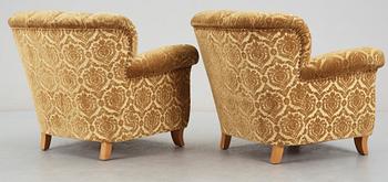 FÅTÖLJER, ett par, 1940-tal.