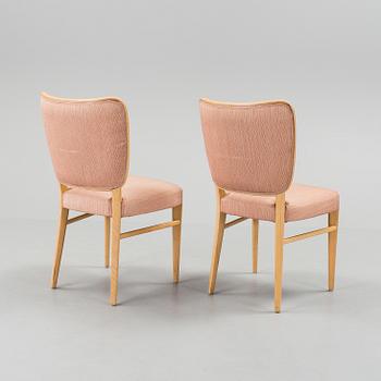 CARL-AXEL ACKING, attributed to. Eight beech chairs from Nordiska Kompaniet, mid 20th Century.