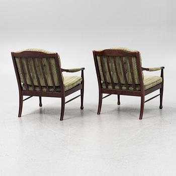 Easychairs, a pair, Ulferts, second half of the 20th century.