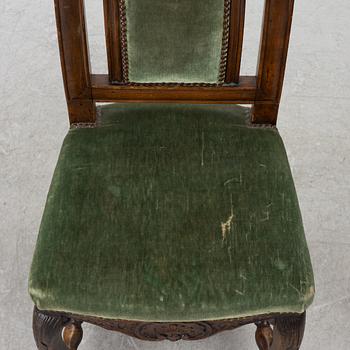Six late Baroque chairs, 18th century.