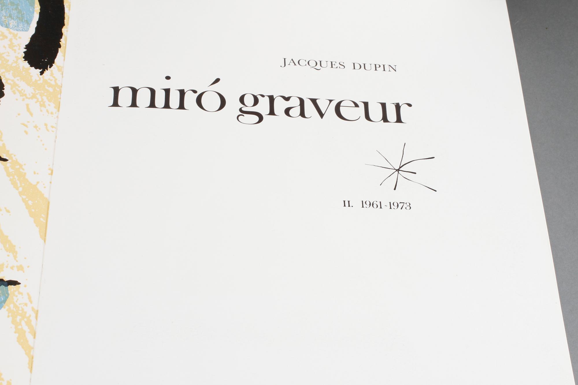 BÖCKER, 2 st, "Miró graveur I, 1928-1960" samt "Miró graveur II, 1961-1973".