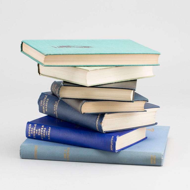 SEVEN ENGLISH SHIPPING BOOKS.
