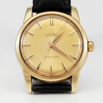 ARMBANDSUR, guld på stål, Omega Automatic Seamaster, 1950-/60-tal.