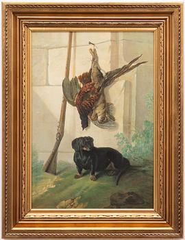 Jean-Baptiste Oudry, kopia efter, Taxen Pehr med jaktbyte.